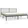 vidaXL 183 with headboard Metal Bed Frame Headboard Bed Base