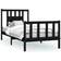 vidaXL Bed Frame with Headboard Black