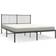 vidaXL 160 200 headboard Metal Bed Frame Headboard Bed Base