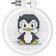 Michel Design Works Janlynn/Kid Stitch Mini Counted Cross Stitch Kit 3" Round-Penguin 11 Count