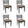 vidaXL Rubberwood Solid Køkkenstol 81cm 4stk