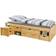 Inter Link Cama Con Almacenaje Y Mesita De Noche Con Ruedas En Pino Macizo Acabado Natural