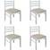 vidaXL Rubberwood Solid Køkkenstol 81cm 4stk