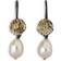 ByBirdie Mani Coin Pearl Drop Rodinerat Silver Örhängen Med Pärla 50801300