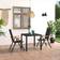 vidaXL 3 Piece Garden Black and Brown Patio Dining Set