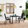 vidaXL 3 Piece Garden Black Patio Dining Set