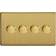 Varilight 4 Gang Dimmable Switch Brushed Brass
