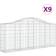 vidaXL Schanskorven Set of 9 200 x 30 x 80/100 cm