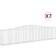 vidaXL Cesti Gabbioni Ad Arco 7 Pz 400x30x80/100 cm Ferro Zincato - Argento