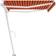 vidaXL Markise + vindsensor 450x300 automatisk orange/brun