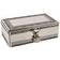 Elegance Leeber 86898 Silver Antique Silver Jewelry Box With Jeweled Lock