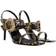 Versace Jeans Couture Barok Print Højhælede Sandaler - Flerfarvet