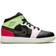 NIKE Air Jordan 1 Mid GS - Black/Ember Glow-Barley Volt-Light Soft