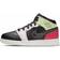 NIKE Air Jordan 1 Mid GS - Black/Ember Glow-Barley Volt-Light Soft