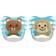 Dr. Brown's Prevent Soothers, Animal Faces, 6-18 Months Assorted Blue