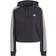 adidas Essentials 3-Stripes Isoli Crop Hoodie - Black/White