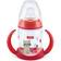 Nuk First Choice Botella de aprendizaje de 6 a 18 meses, 150 ml, indicador de control de temperatura, a prueba de fugas, con asas ergonómicas, sin BPA, color rojo