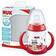 Nuk First Choice Botella de aprendizaje de 6 a 18 meses, 150 ml, indicador de control de temperatura, a prueba de fugas, con asas ergonómicas, sin BPA, color rojo