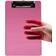 Jam Paper Small Plastic Memo Clipboards 6 x 9 Pink