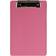 Jam Paper Small Plastic Memo Clipboards 6 x 9 Pink