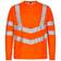 Engel Safety Long-Sleeved Grandad T-shirt - Hi-Vis Red