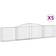vidaXL Cesti Gabbioni Ad Arco 5 pz 400x30x80/100 cm Ferro Zincato