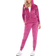 White Mark Women's Velour Tracksuit Set - Fuchsia