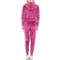 White Mark Women's Velour Tracksuit Set - Fuchsia