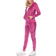 White Mark Women's Velour Tracksuit Set - Fuchsia