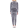 White Mark Women's Velour Tracksuit Set - Charcoal