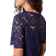 Roman Lace Top Overlay Pleated Midi Dress - Navy