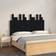 vidaXL black, 127.5 Solid Wood Pine Headboard