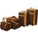 American Flyer Luggage Signature 4 Piece Set Chocolate Gold One Size