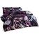 Paoletti Cordelia Floral Cotton Set Super King Duvet Cover White, Purple