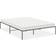 vidaXL without headboard, 140 Metal Bed Frame with Headboard White Bed Base