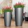 Lechuza Premium Rondo 32 All Inclusive Set Anthracite Metallic ∅32cm