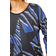 Roman Star Print Stretch Jersey Top - Blue