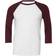 Bella+Canvas 3/4 Sleeve Baseball Tee - White/Maroon