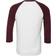 Bella+Canvas 3/4 Sleeve Baseball Tee - White/Maroon