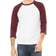 Bella+Canvas 3/4 Sleeve Baseball Tee - White/Maroon