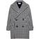 Ami Paris Oversized Houndstooth Wool Coat - Blue