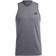 Adidas Train Essentials Feelready Training Sleeveless Tee - Dark Grey Heather/White/Black