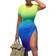 Gokatosau Women's Sexy Bodycon Midi Dress - Gradient Yellow