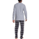 Hanes Men’s X Temp Sleep Set - Medium Grey Heather/Grey Plaid