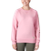 Carhartt Women's Relaxed Fit Midweight Crewneck Block Logo Sleeve Garphic Sweatshirt - Foxglove Heather