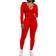 PrettyGarden Women's Two Piece Tracksuit Set - Red