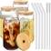 Scoozee - Glass Jar with Straw 47.3cl 4pcs