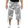 XRay Mens Belted Long Cargo Shorts - White Camo