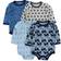 Pippi Baby Body L/Ä 4-pack - Blå/Ljusblå m. Mönster (3819-725)