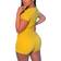 Topsrani Two Piece Outfits Bodycon - Yellow